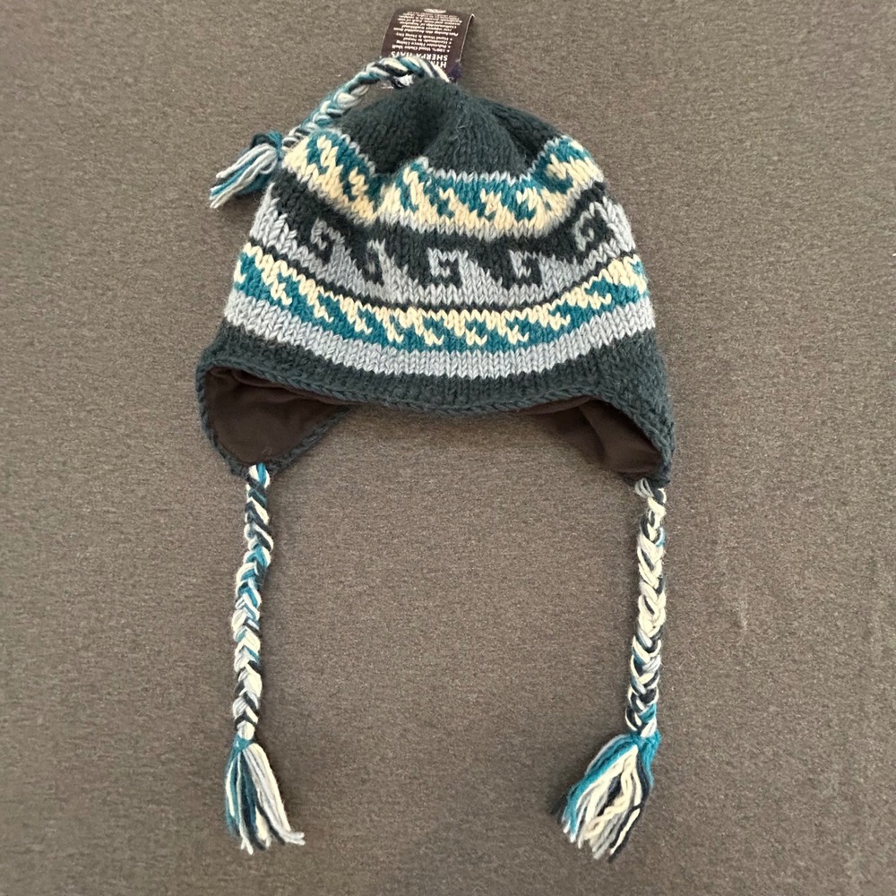 Himalayan Sherpa Hats NWT 100% Wool Earflap Fleece Lined Handmade in Nepal